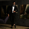Black Full Embroidery Tuxedo