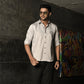 Grey Embroidered Poker Shirt