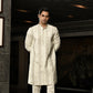 Pistachio Green Embroidered Kurta With Pintex