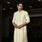 Pistachio Green Embroidered Kurta With Pintex