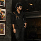 Black Embroidered Champange Shirt