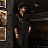 Black Embroidered Champange Shirt