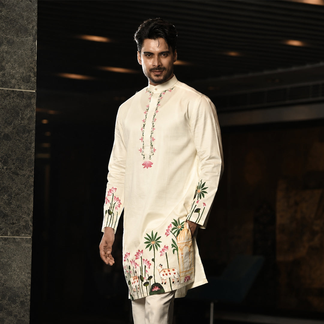 Floral Hand Printed Kurta
